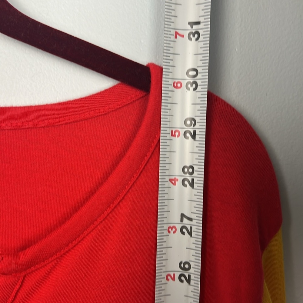 Fanatics Kansas City Chiefs Plus Size Iconic Notch Neck Lace-Up Long Sleeve 1X - Picture 6 of 7